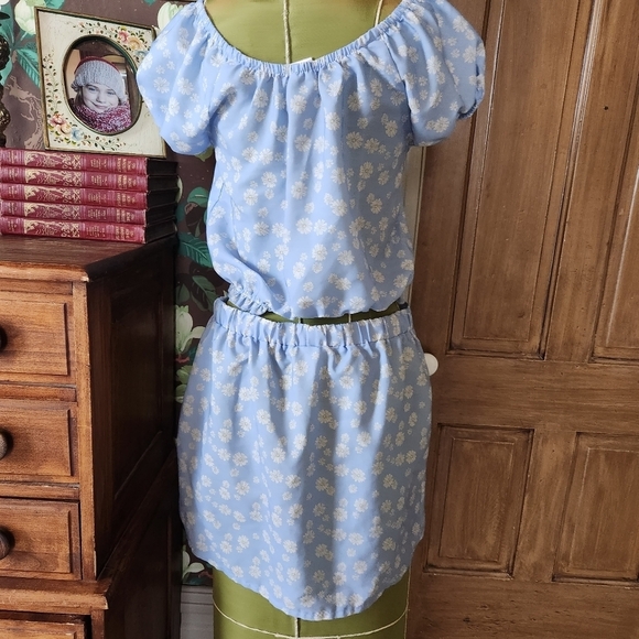 2 Peice Floral Daisy Skirt and Top Set - Picture 8 of 12